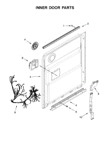 Inner Door Parts parts for Whirlpool Dishwasher WDT730PAHZ0 from AppliancePartsPros.com