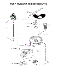 Pump, Washarm And Motor Parts parts for Whirlpool Dishwasher WDT730PAHZ0 from AppliancePartsPros.com