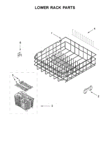 Lower Rack Parts parts for Whirlpool Dishwasher WDT730PAHW0 from AppliancePartsPros.com
