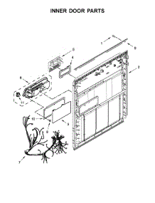 Inner Door Parts parts for Whirlpool Dishwasher WDF330PAHB1 from AppliancePartsPros.com