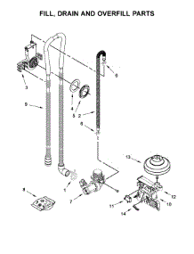 Fill, Drain And Overfill Parts parts for Whirlpool Dishwasher WDF330PAHB1 from AppliancePartsPros.com