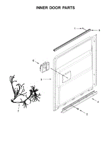 Inner Door Parts parts for Whirlpool Dishwasher WDF560SAFT2 from AppliancePartsPros.com