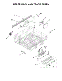 Upper Rack And Track Parts parts for Whirlpool Dishwasher WDF770SAFZ2 from AppliancePartsPros.com