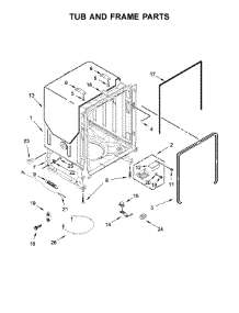 Tub And Frame Parts parts for Whirlpool Dishwasher WDF770SAFZ2 from AppliancePartsPros.com