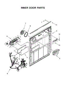 Inner Door Parts parts for Whirlpool Dishwasher WDT720PADM3 from AppliancePartsPros.com