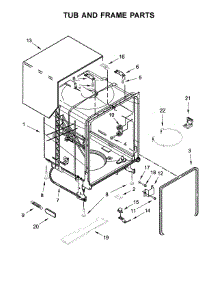 Tub And Frame Parts parts for Whirlpool Dishwasher WDT710PAHZ1 from AppliancePartsPros.com