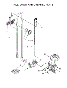 Fill, Drain And Overfill Parts parts for Whirlpool Dishwasher WDT730PAHB0 from AppliancePartsPros.com