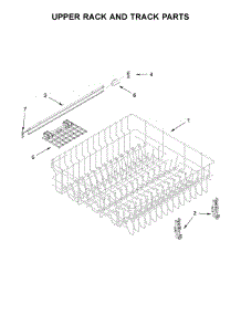 Upper Rack And Track Parts parts for Whirlpool Dishwasher WDT710PAHW0 from AppliancePartsPros.com