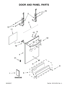 Door And Panel Parts parts for Whirlpool Dishwasher WDT710PAHW0 from AppliancePartsPros.com