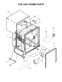 Tub And Frame Parts parts for Whirlpool Dishwasher WDT710PAHZ0 from AppliancePartsPros.com
