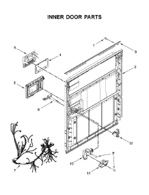 Inner Door Parts parts for Whirlpool Dishwasher WDF130PAHT0 from AppliancePartsPros.com