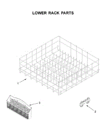 Lower Rack Parts parts for Whirlpool Dishwasher WDF130PAHT0 from AppliancePartsPros.com
