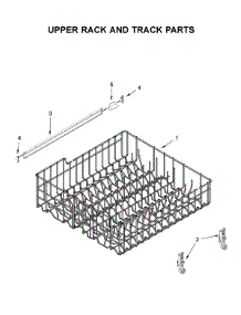Upper Rack And Track Parts parts for Whirlpool Dishwasher WDF130PAHB0 from AppliancePartsPros.com