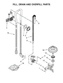 Fill, Drain And Overfill Parts parts for Whirlpool Dishwasher WDTA50SAHN0 from AppliancePartsPros.com