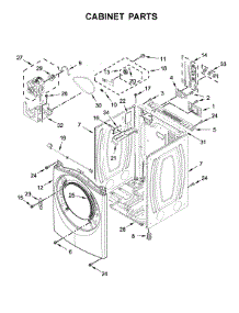 Cabinet Parts parts for Whirlpool Dryer 7MWED90HEFW2 from AppliancePartsPros.com
