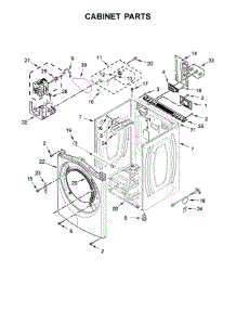 Cabinet Parts parts for Whirlpool Dryer YWED92HEFBD2 from AppliancePartsPros.com