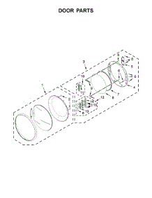 Door Parts parts for Whirlpool Dryer WGD8540FW1 from AppliancePartsPros.com