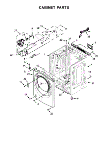 Cabinet Parts parts for Whirlpool Dryer WGD92HEFU1 from AppliancePartsPros.com