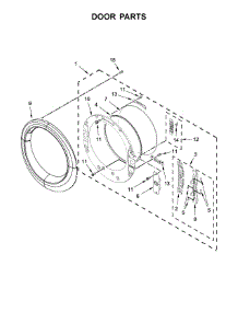 Door Parts parts for Whirlpool Dryer WED90HEFC2 from AppliancePartsPros.com