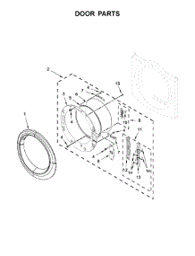 Door Parts parts for Whirlpool Dryer 7MWGD90HEFW1 from AppliancePartsPros.com