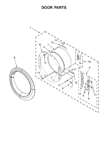 Door Parts parts for Whirlpool Dryer WGD90HEFC1 from AppliancePartsPros.com
