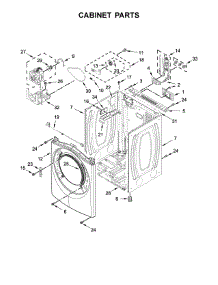 Cabinet Parts parts for Whirlpool Dryer WED8540FW2 from AppliancePartsPros.com