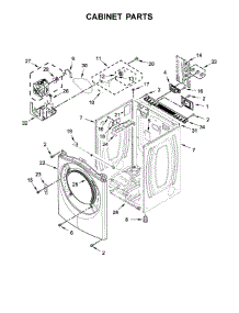 Cabinet Parts parts for Whirlpool Dryer WED92HEFW2 from AppliancePartsPros.com