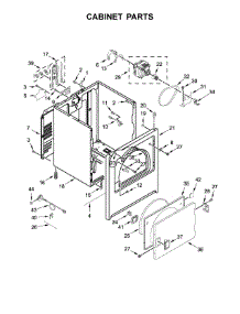 Cabinet Parts parts for Whirlpool Dryer YWED4850HW0 from AppliancePartsPros.com