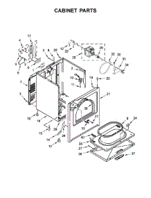 Cabinet Parts parts for Whirlpool Dryer WED4950HW0 from AppliancePartsPros.com