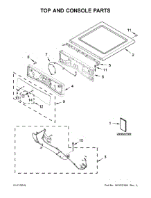 Top And Console Parts parts for Whirlpool Dryer WGD85HEFW1 from AppliancePartsPros.com