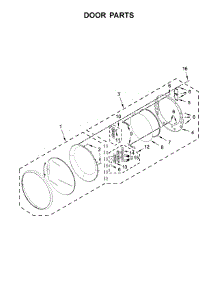 Door Parts parts for Whirlpool Dryer WED85HEFW2 from AppliancePartsPros.com