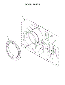 Door Parts parts for Whirlpool Dryer YWED90HEFW1 from AppliancePartsPros.com