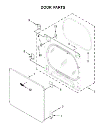 Door Parts parts for Whirlpool Dryer WGD8000DW4 from AppliancePartsPros.com