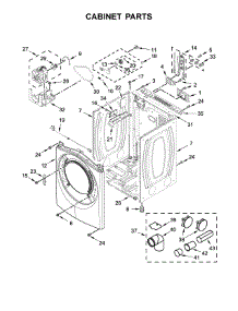Cabinet Parts parts for Whirlpool Dryer WED85HEFW1 from AppliancePartsPros.com