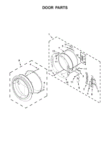 Door Parts parts for Whirlpool Dryer YWED75HEFW1 from AppliancePartsPros.com
