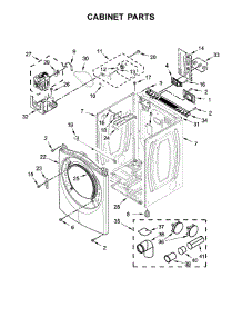 Cabinet Parts parts for Whirlpool Dryer WED92HEFW1 from AppliancePartsPros.com