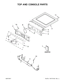 Top And Cabinet Parts parts for Whirlpool Dryer WED92HEFW1 from AppliancePartsPros.com