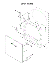 Door Parts parts for Whirlpool Dryer WGD8500DR4 from AppliancePartsPros.com