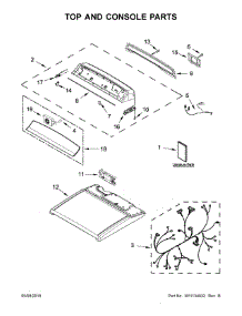 Top And Console Parts parts for Whirlpool Dryer WED8500DC4 from AppliancePartsPros.com