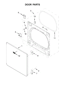 Door Parts parts for Whirlpool Dryer WED8500DW4 from AppliancePartsPros.com