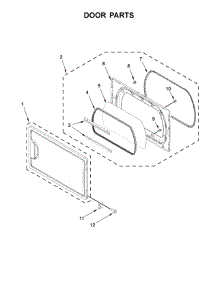 Door Parts parts for Whirlpool Dryer YWED7500GW0 from AppliancePartsPros.com