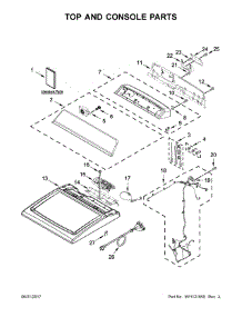 Top And Console Parts parts for Whirlpool Dryer YWED7500GW0 from AppliancePartsPros.com