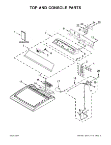 Top And Console Parts parts for Whirlpool Dryer WED7500GC0 from AppliancePartsPros.com