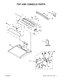 Top And Console Parts parts for Whirlpool Dryer WED8000DW4 from AppliancePartsPros.com