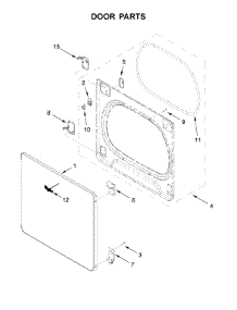 Door Parts parts for Whirlpool Dryer WED8000DW4 from AppliancePartsPros.com