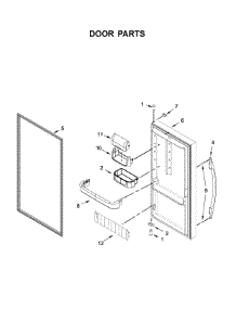 Door Parts parts for Whirlpool Freestanding Freezer WSZ57L18DM03 from AppliancePartsPros.com