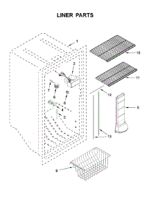 Liner Parts parts for Whirlpool Freestanding Freezer WZF34X20DW01 from AppliancePartsPros.com