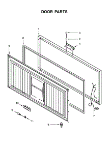 Door Parts parts for Whirlpool Freestanding Freezer WZC5422DW01 from AppliancePartsPros.com