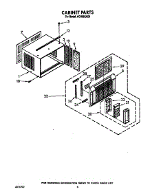 Cabinet parts for Whirlpool Heat Pump System A0W22W20 from AppliancePartsPros.com