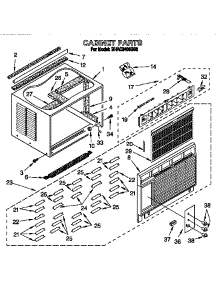 Cabinet parts for Whirlpool Heat Pump System BHAC02400BS0 from AppliancePartsPros.com
